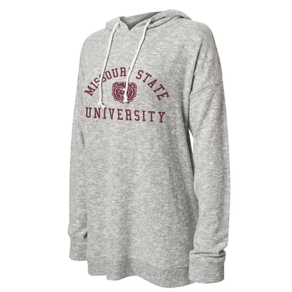 CHICKA-D WOMENS PRE-OWNED GRAY MISSOURI STATE BEARS COZY HOODED SWEATSHIRT LARGE - Picture 1 of 9